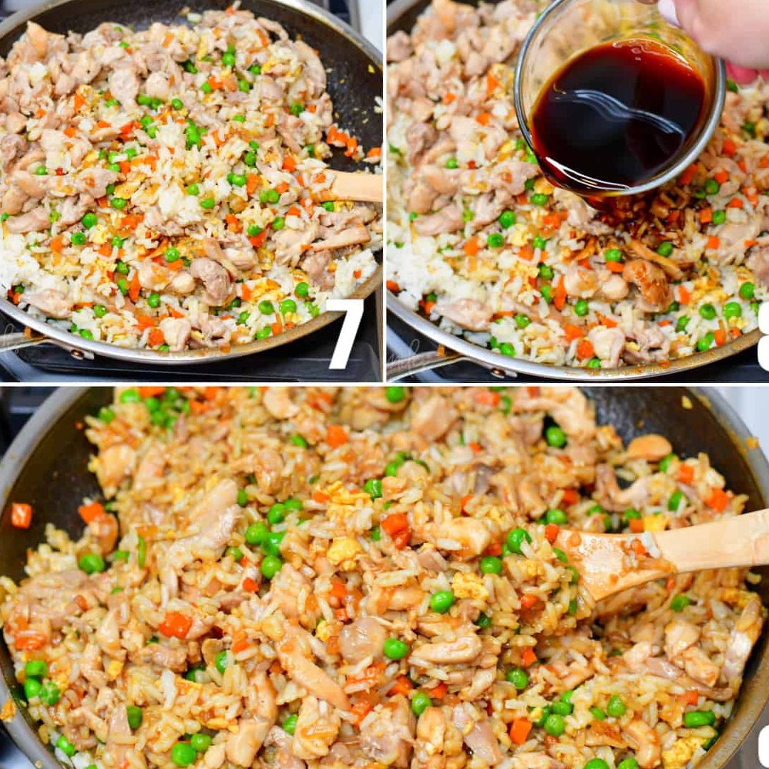 Arroz frito con pollo: se cocinará para sonreír
