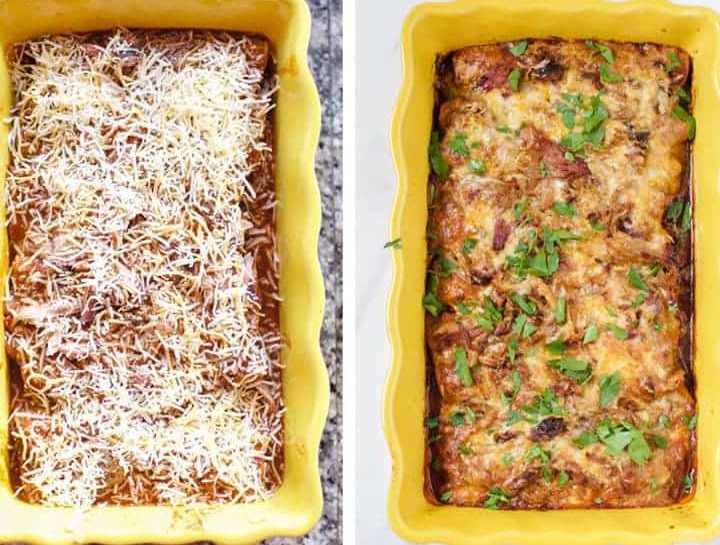 Enchiladas de cerdo desmenuzado ahumado - Vindulge