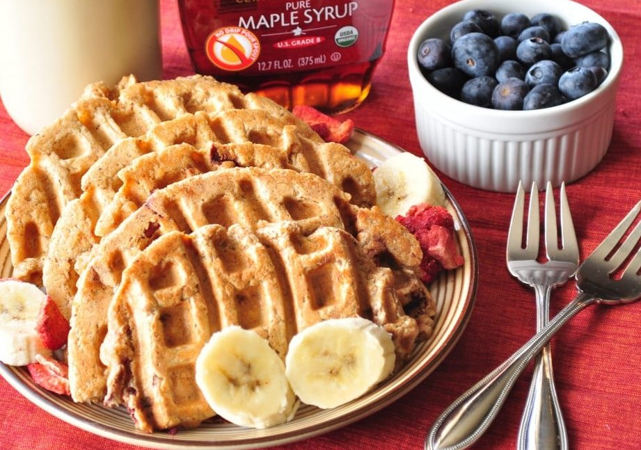 Waffles De Fresa Y Plátano