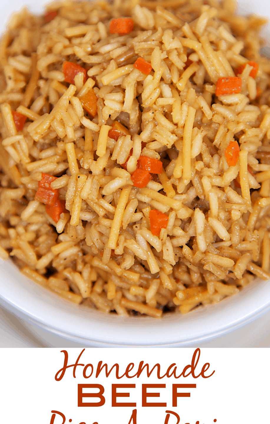 Rice-A-Roni casero con carne y pollo natural