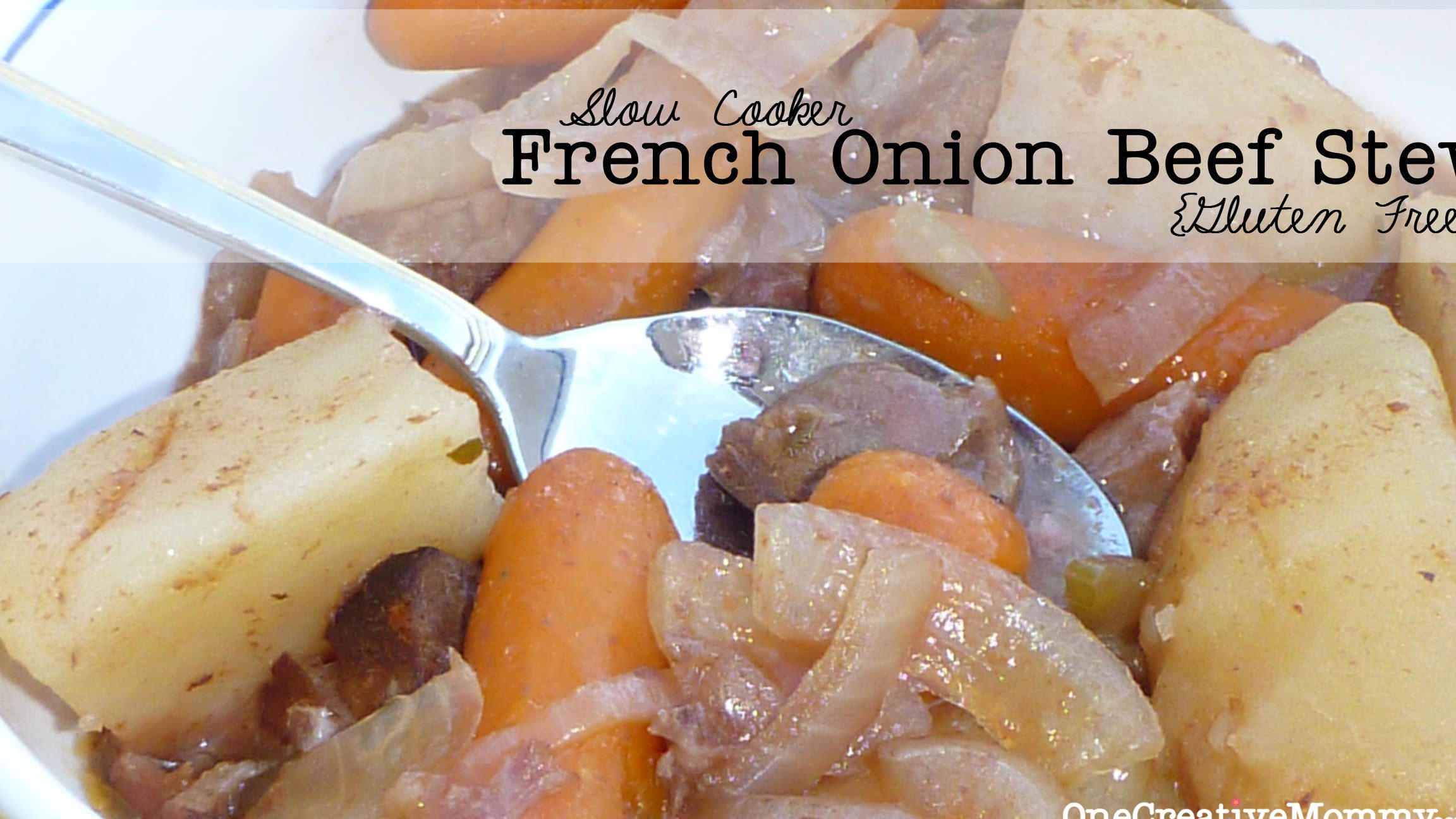 Estofado de carne con cebolla francesa sin gluten - onecreativemommy.com